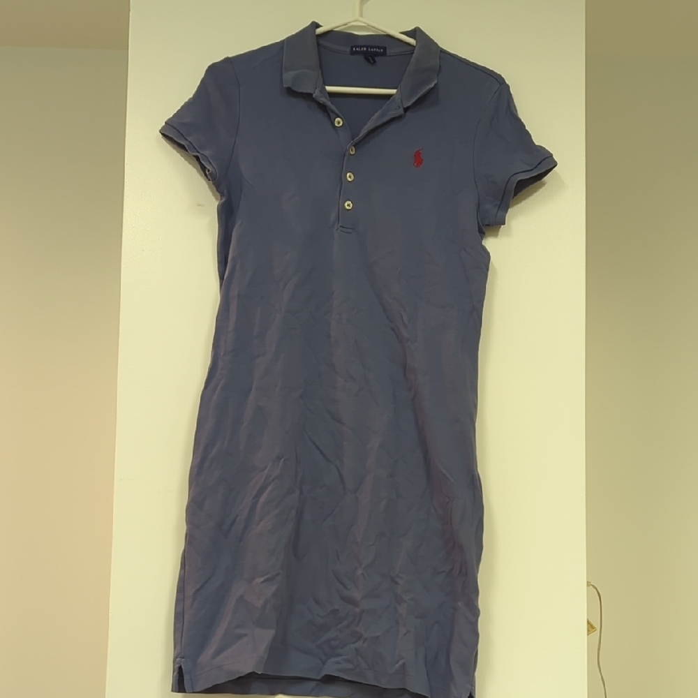 Polo by Ralph Lauren Navy Dress with Red Emblem